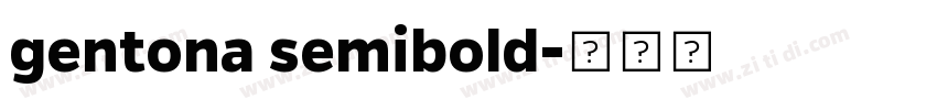 gentona semibold字体转换
